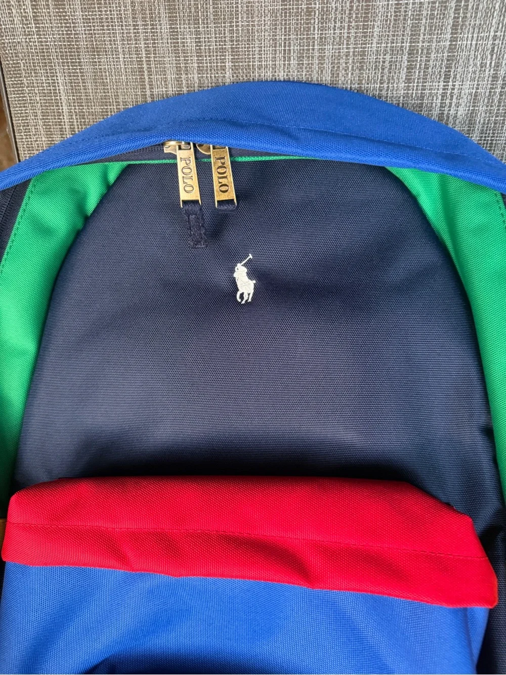 Polo Ralph Lauren Colorblock Multi-Color Backpack Bag New With Tags 9AR151-E69
